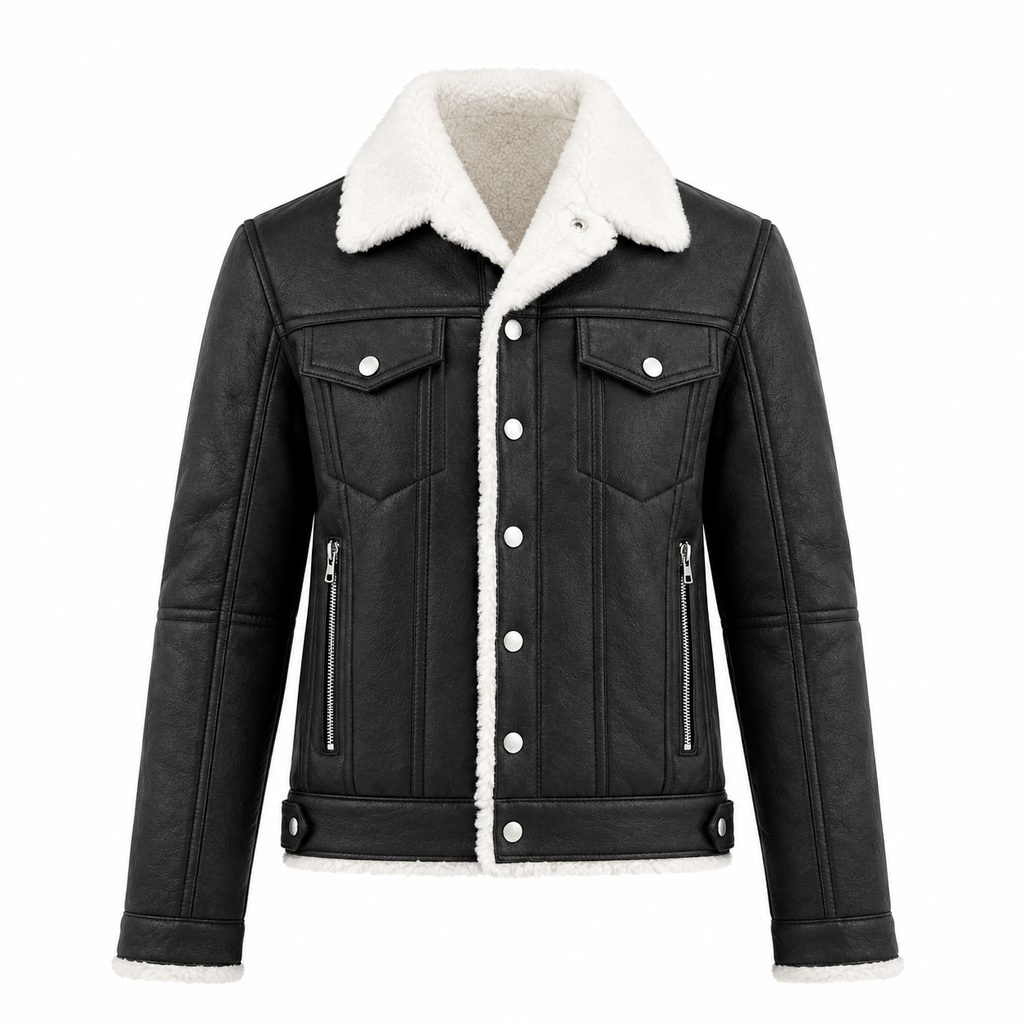 Women's Black Shearling Jacket